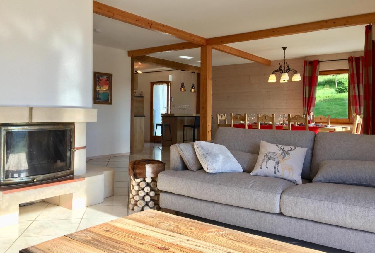 Chalet Le Flocon Bleu - Mauselaine Avec Vue Sur Le Lac De Gérardmer Exterior foto