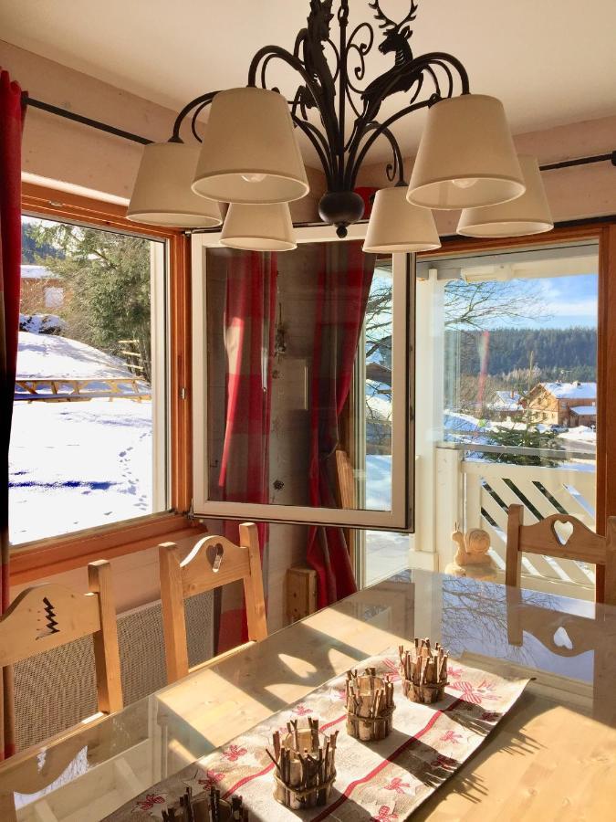 Chalet Le Flocon Bleu - Mauselaine Avec Vue Sur Le Lac De Gérardmer Exterior foto