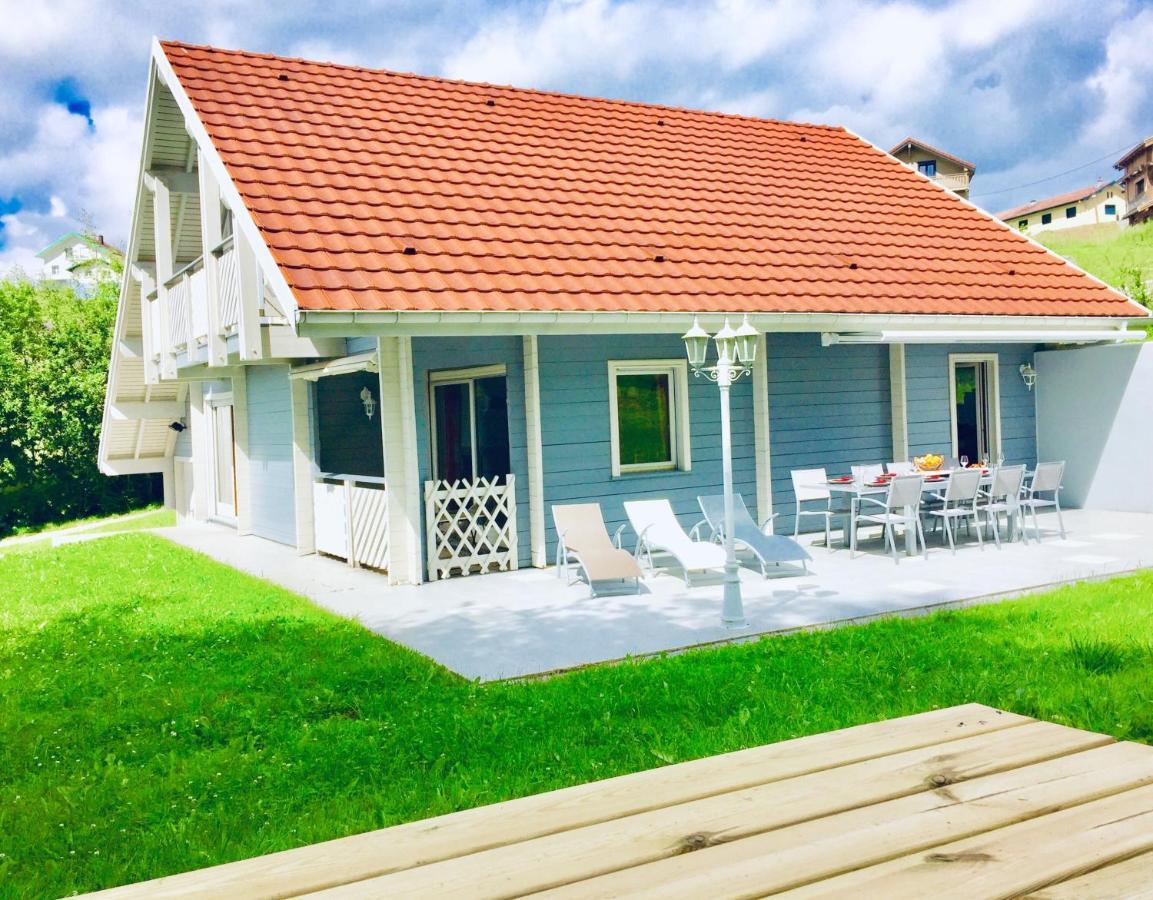 Chalet Le Flocon Bleu - Mauselaine Avec Vue Sur Le Lac De Gérardmer Exterior foto
