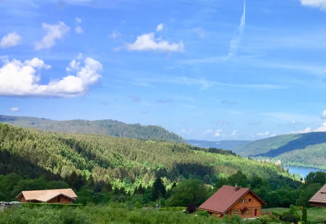 Chalet Le Flocon Bleu - Mauselaine Avec Vue Sur Le Lac De Gérardmer Exterior foto